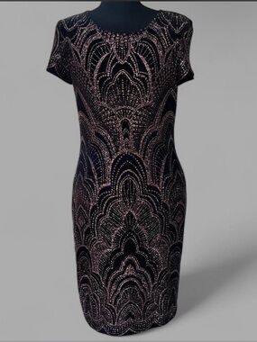 Jump Apparel - Elegant Black & Rose Gold Dress